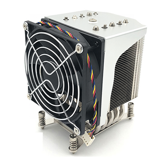 COOLSERVER LGA2011 4UR20-N CPU Cooler Silent Two Ball Bearing PWM Fan 5 Heat Pipes Copper Aluminum Computer Case TDP 220W DC 12V