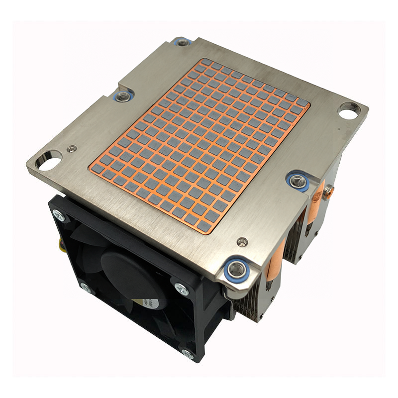 COOLSERVER 3647 Pure Copper Copper Bottom 4 Heat Pipe Computer CPU Radiator Side Blowing Temperature Control Fan 2U Server