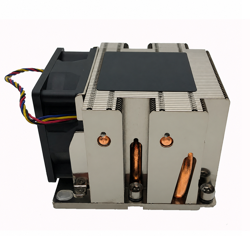 COOLSERVER 3647 Pure Copper Copper Bottom 4 Heat Pipe Computer CPU Radiator Side Blowing Temperature Control Fan 2U Server