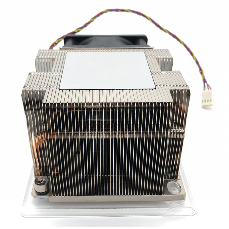 COOLSERVER 3647 Pure Copper Copper Bottom 4 Heat Pipe Computer CPU Radiator Side Blowing Temperature Control Fan 2U Server