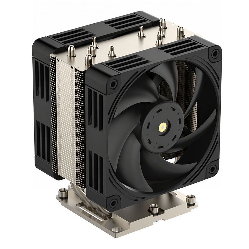 LGA3647 Square 4U R97 Radiator Heat Pipe Active CPU Cooling Golden Leopard Host Silent Tower Dual Fans Sever Cooler Heat Sink