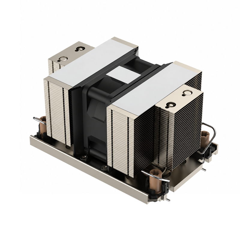 Coolserver CS-4677-2UM87 5 Heat Pipe LGA CPU Cooler Two Ball Bearing 2U 4pin Copper Aluminum 3000-11000RPM TDP 385W