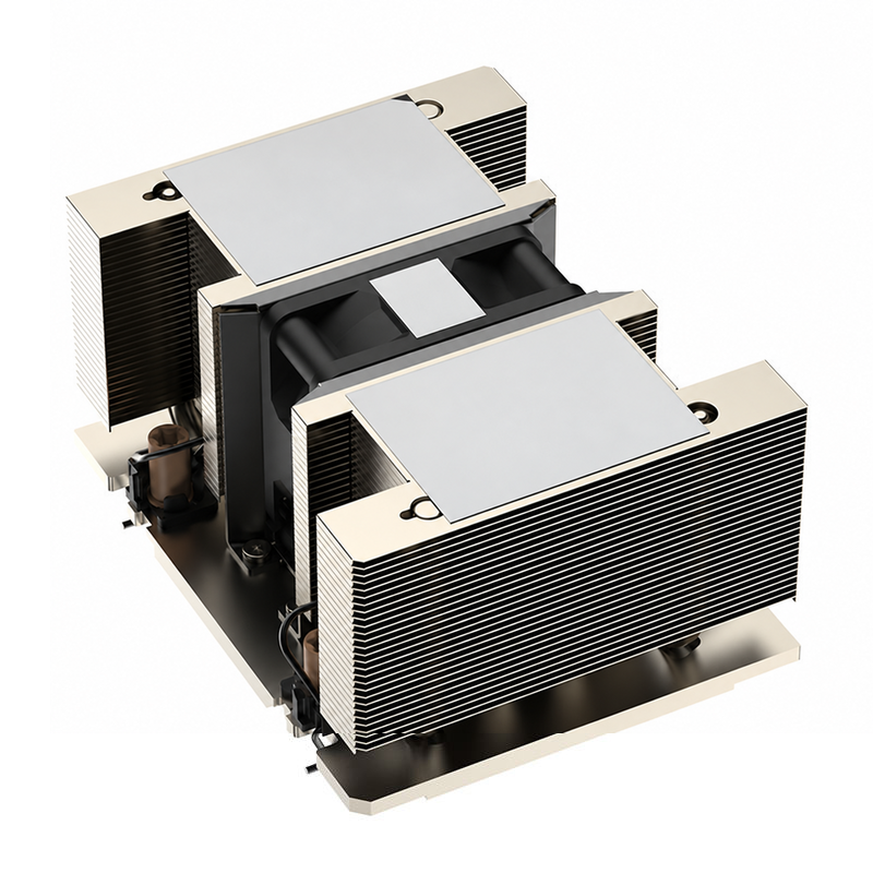 COOLSERVER CS-7529-2UA22 Server CPU Heatsink 6 Heat Pipes Two Ball Bearing Copper Aluminum Deep Cooling TDP 450W Computer Case