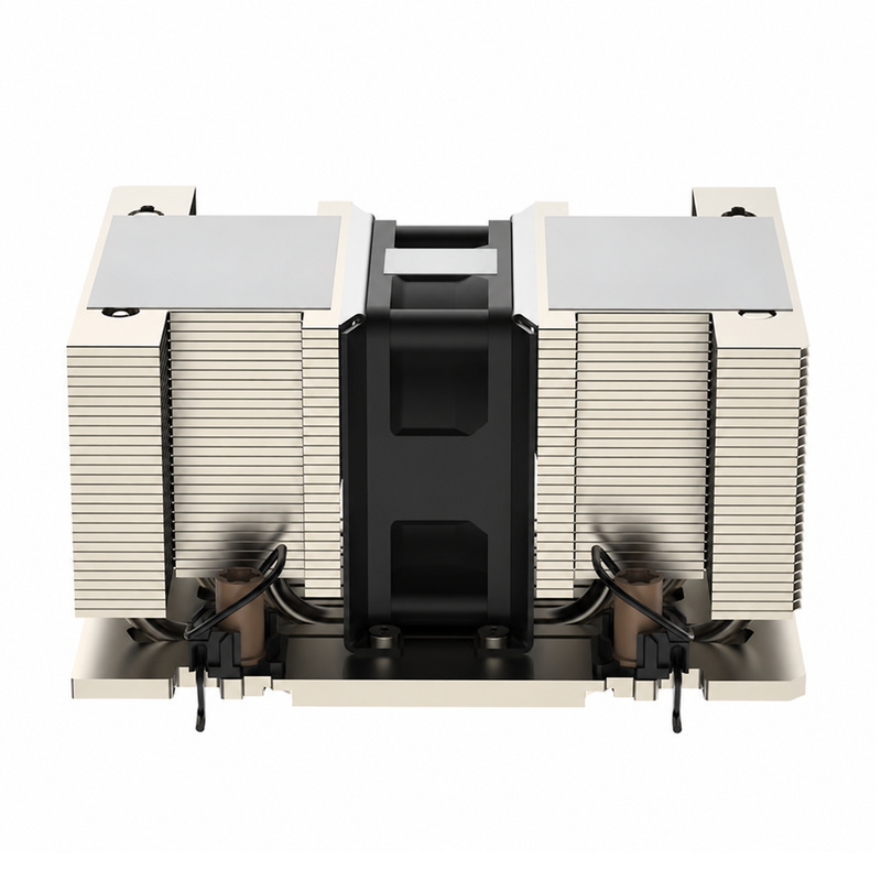 COOLSERVER CS-7529-2UA22 Server CPU Heatsink 6 Heat Pipes Two Ball Bearing Copper Aluminum Deep Cooling TDP 450W Computer Case