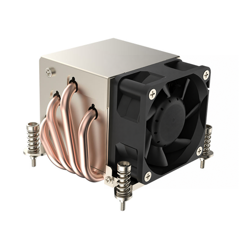 COOLSERVER for AM4 2UR64 160W TDP Copper Heatsink CPU Cooler with 4 Heat Pipes 6800RPM Fan Speed for Computer Case