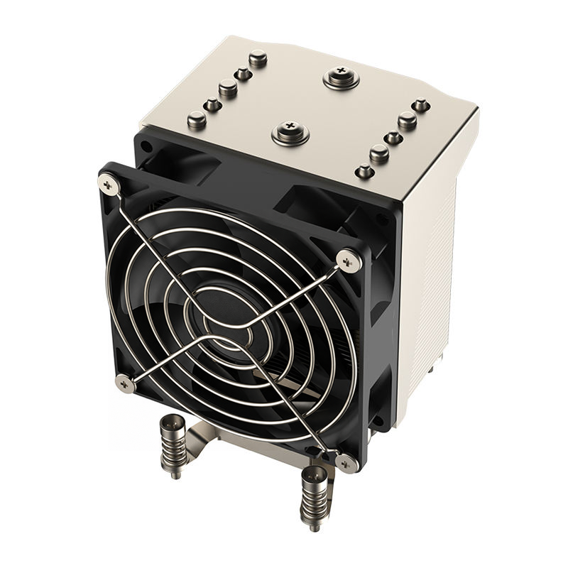 COOLSERVER CS-AM4/5-4UR22-T 12V DC 180W Server CPU Cooler 5 Heat Pipe Copper & Aluminum Heatsink for AM5 4U Computer Case