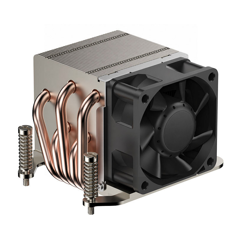 COOLSERVER CS-AM5-2UR65 2U Server CPU Cooler 5 Heat Pipes Copper Aluminum Bottom 165W Quiet Computer Case Two Ball Bearing