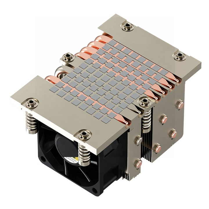 COOLSERVER SP8 2US22 Heatsink CPU Cooler 6 Heat Pipes Copper Bottom Two Ball Bearing 12V DC PWM Fan TDP 380W for Computer Case