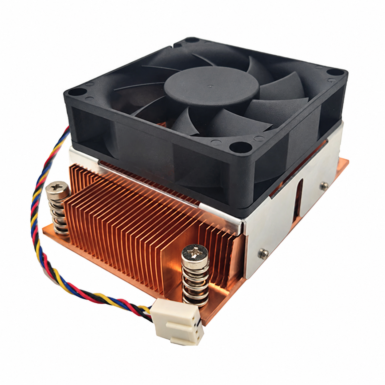 COOLSERVER LGA2011 CS-2011-2U3C-N CPU Server Cooler Computer Case Silent Two Ball Bearing Copper Aluminum Fan Radiator 125W