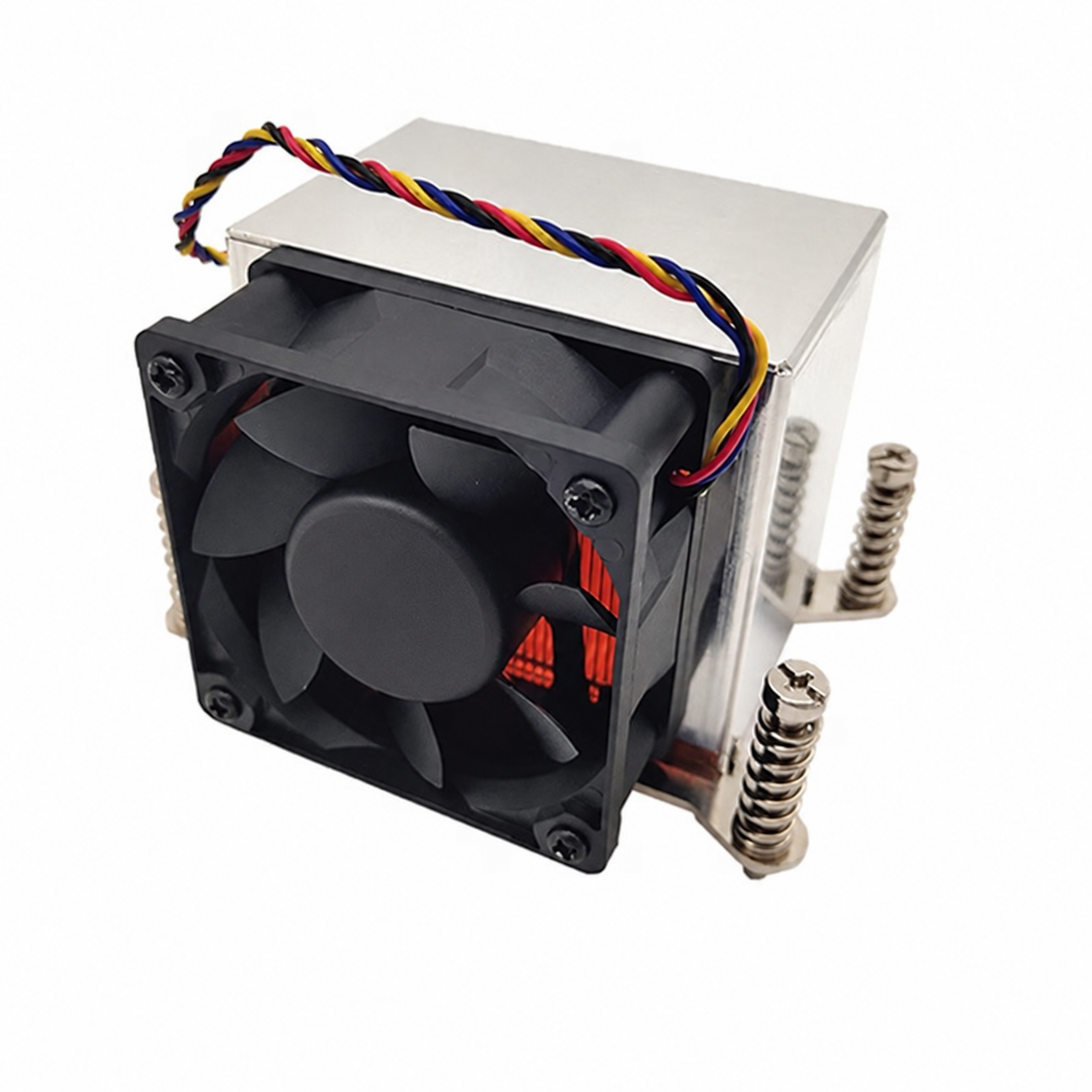 COOLSERVER LGA2011 CS-2011-2U6C-N Computer Case Air Cooler CPU Server Silent Two Ball Bearing Copper Aluminum Fan Radiator 110W