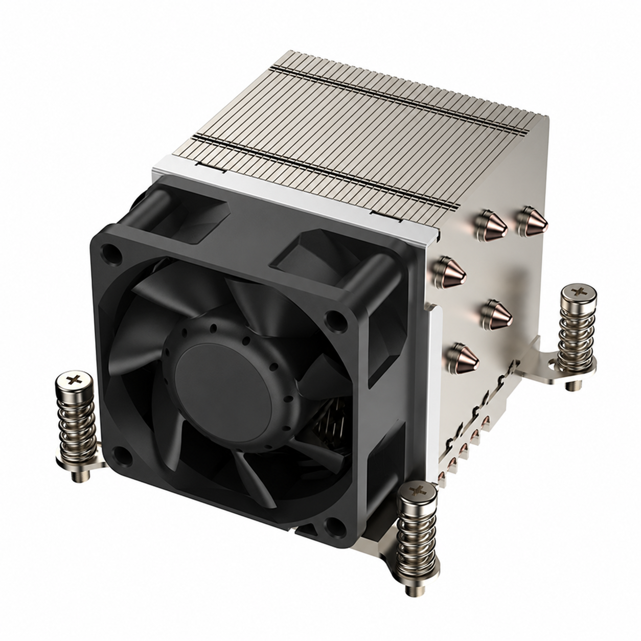 COOLSERVER LGA2011 2UR65-S 2U Server CPU Cooler Two Ball Bearing 5 Heat Pipes Square Mother Board Copper Aluminum Computer Case