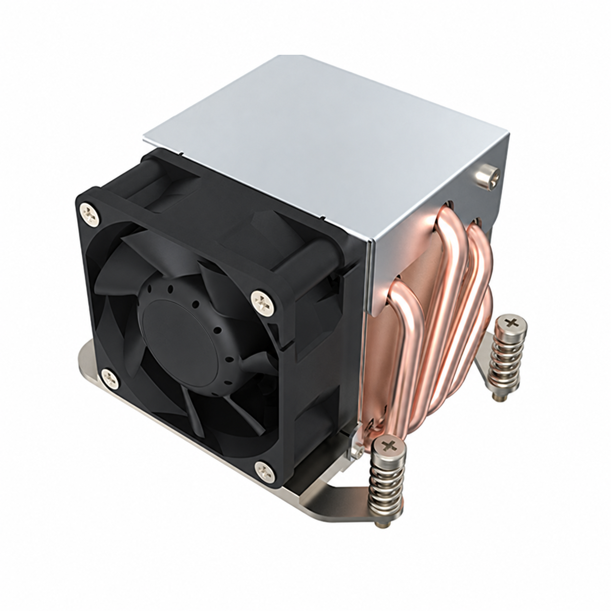 COOLSERVER AM4 AM5 2UR63 Copper Server CPU Cooler Computer Case CPU Cooling Radiator 4 Heat Pipes Two Ball Bearing 150W TDP