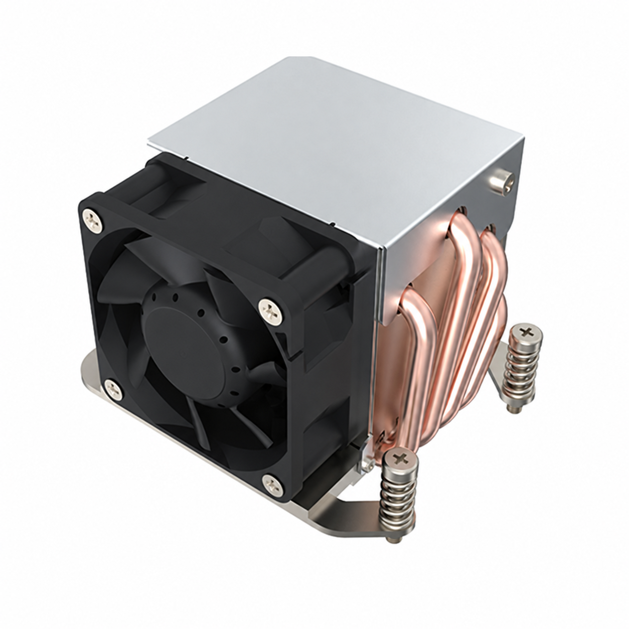 COOLSERVER AM4 AM5 2UR63 Copper Server CPU Cooler Computer Case CPU Cooling Radiator 4 Heat Pipes Two Ball Bearing 150W TDP