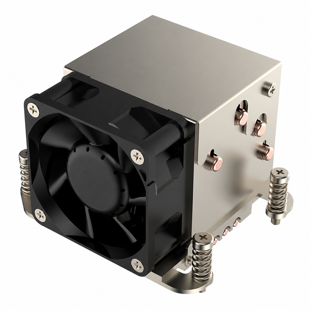 COOLSERVER AM5 2UR64 Server CPU Cooler 4 Heat Pipes Aluminum+Copper Bottom Two Ball Bearing PWM Fan Speed Control 160W Computer