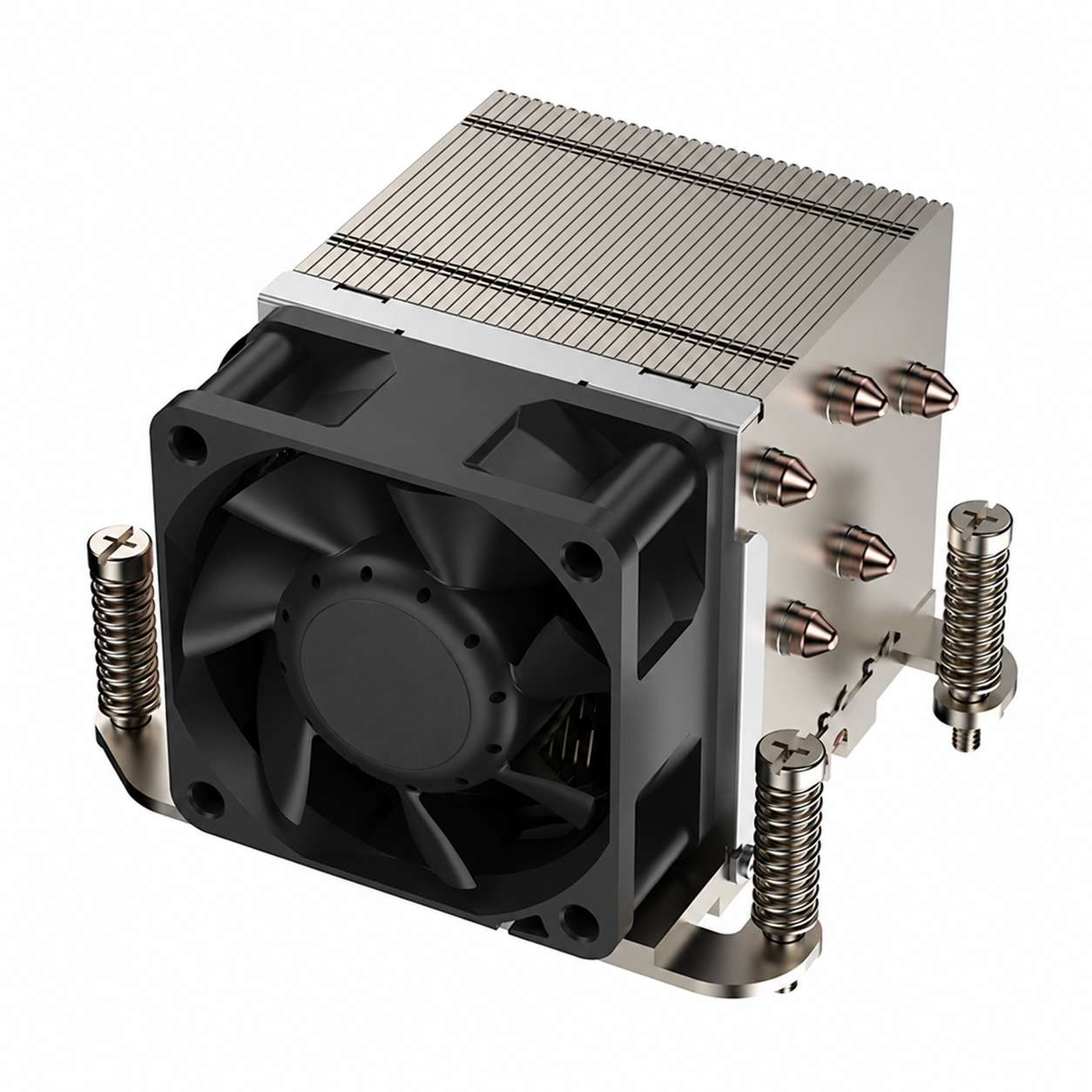 COOLSERVER CS-AM5-2UR65 2U Server CPU Cooler 5 Heat Pipes Copper Aluminum Bottom 165W Quiet Computer Case Two Ball Bearing