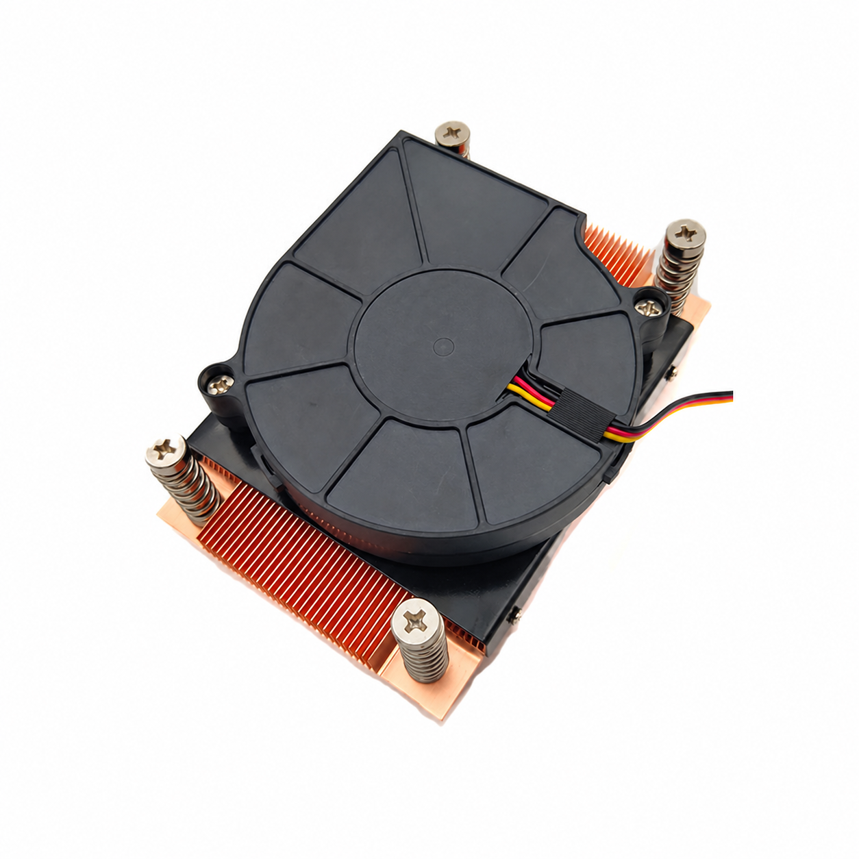 COOLSERVER 1U Active Desktop Computer CPU Radiator Temperature Control Fan Multi-platform Pure Copper AM4 Air Cooling