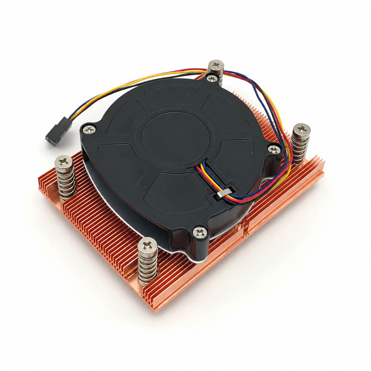 COOLSERVER 1U Desktop Computer CPU Radial Cooler Multi-Platform Air Cooling Pure Copper AM4 Temperature Control Fan