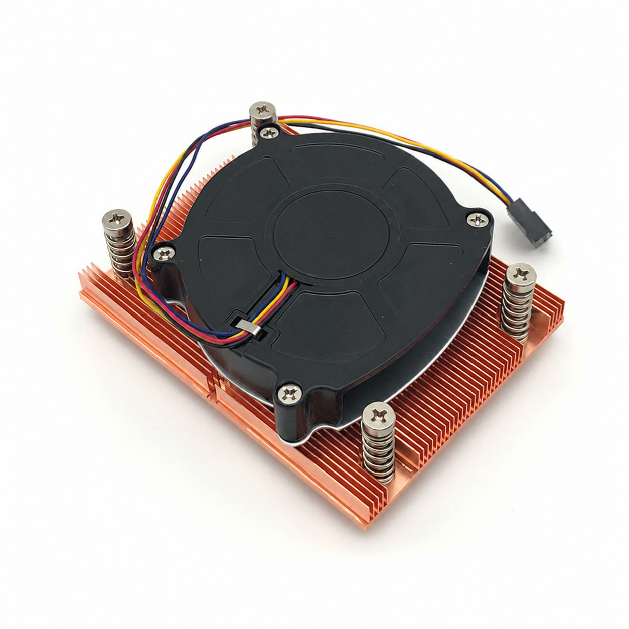 COOLSERVER 1U Desktop Computer CPU Radial Cooler Multi-Platform Air Cooling Pure Copper AM4 Temperature Control Fan
